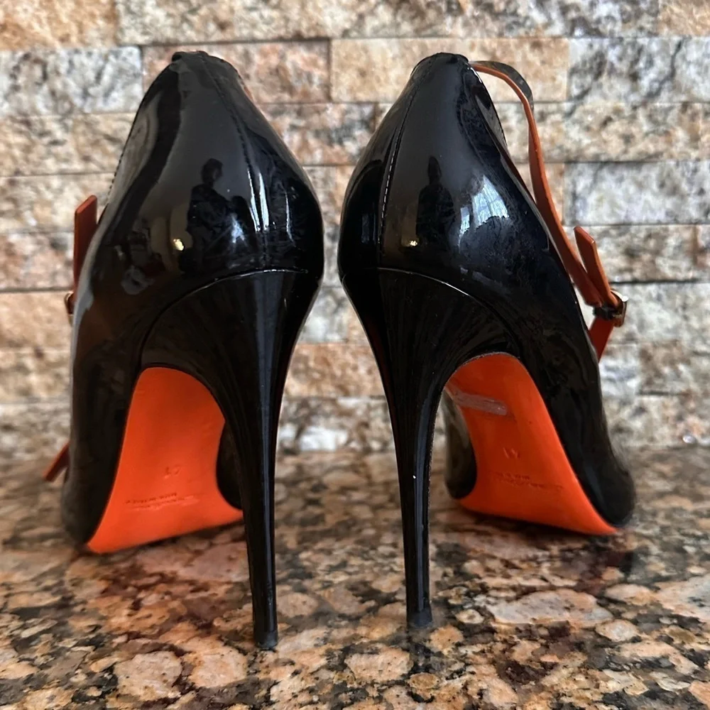 Santoni Patent Leather Heels Court